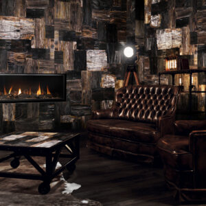 Камины из камня Petrified Wood Brown Retro