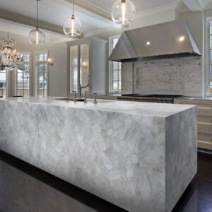 Кухня из камня Quartz White