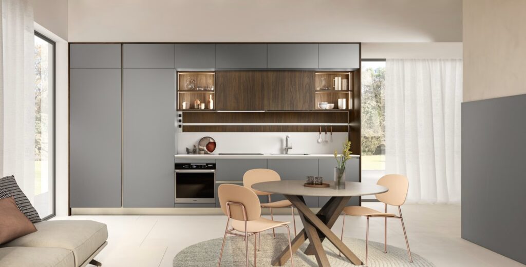 Серая кухня Like Veneta Cucine