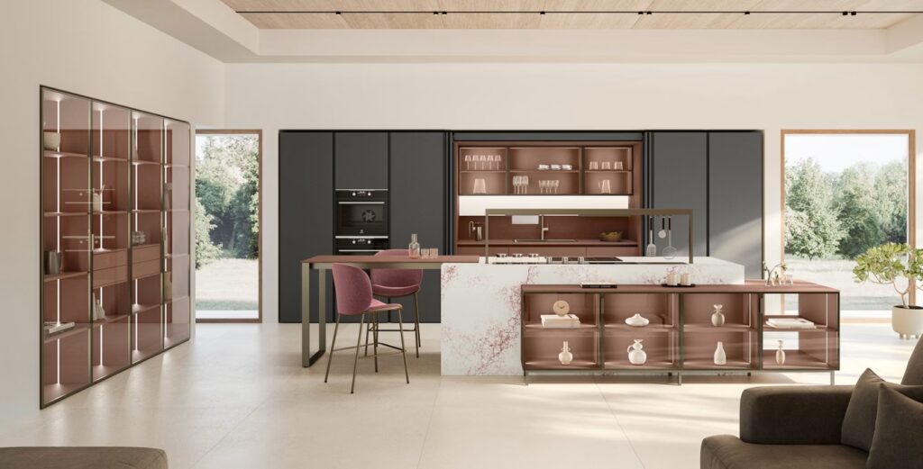 Стеклянная кухня Lounge Veneta Cucine